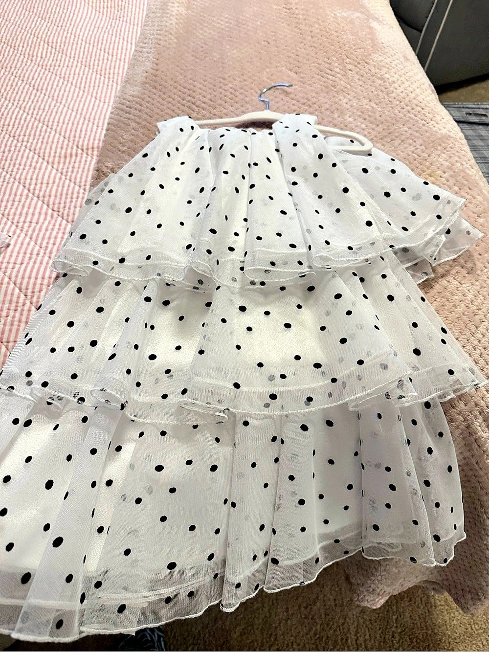 kate spade x Target Polka Dot Girls’ Dress in White & Black Size XS Like New